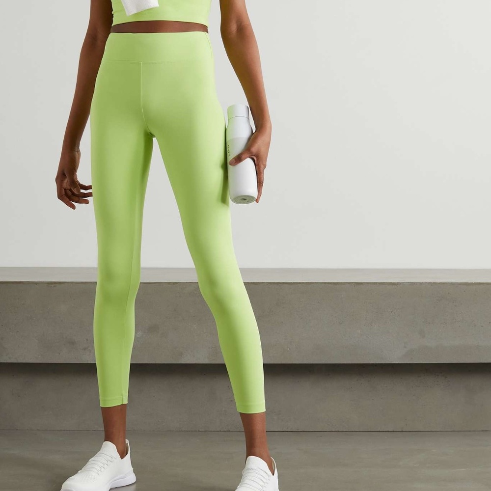 Koral activewear matching set - bright green leggings XS and top S